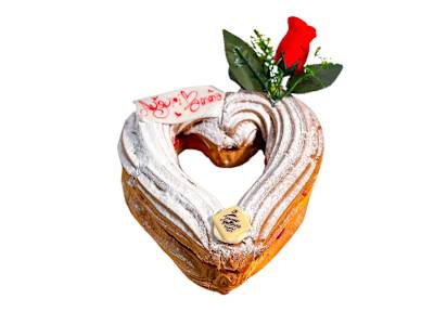 Torta a forma di cuore nidolotto con fragoline