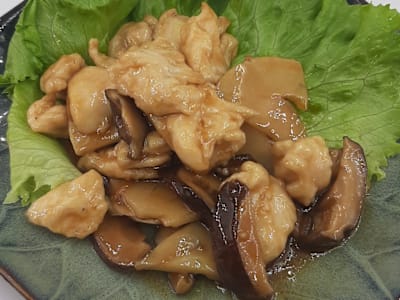 Pollo con Bambù e Funghi