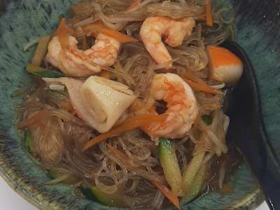 Spaghetti di Soia con Frutti di Mare