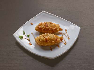 Fagottini Fritti Ripieni con Manzo al Curry