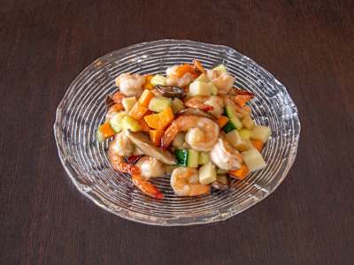 Gamberetti con Verdura