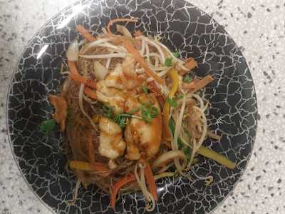 Spaghetti di Soia con Pollo