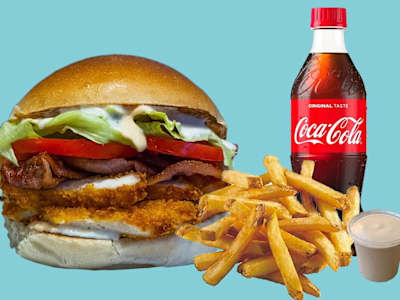 Burger Crispy Chicken + Patatine Fritte American Style