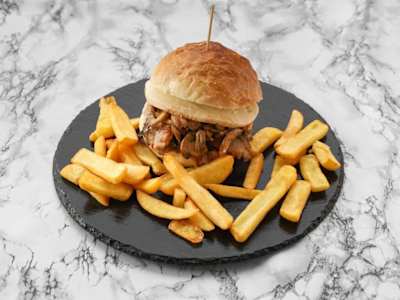 Panino con Porchetta, Funghi e Provola