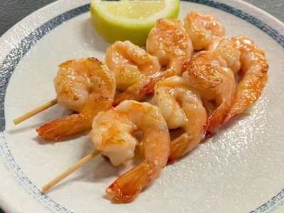 Teppanyaki Spiedini di Gamberi