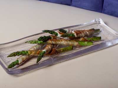 Pancetta alla Griglia con Asparagi
