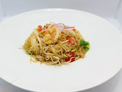 Spaghetti di riso alla Singapore