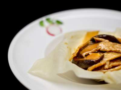 Manzo con Funghi e Bambu