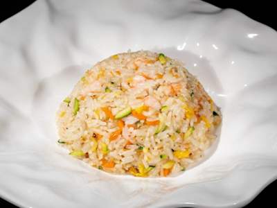 Riso Misto con Gamberi e Verdure
