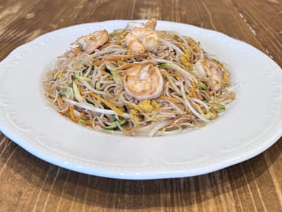 Spaghetti di Riso con Gamberi