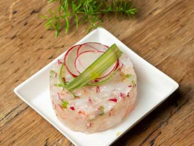 Tartare di Gamberi Rosa e Viola