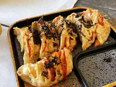 Ravioli pollo fritto