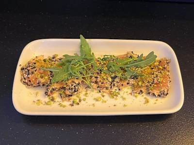 Sake Tataki al Pistacchio