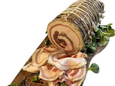 36. Pancetta Arrotolata 200gr (Affettato Vendita)