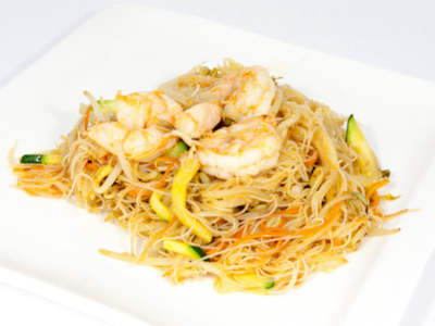 Spaghetti di Riso con Gamberi