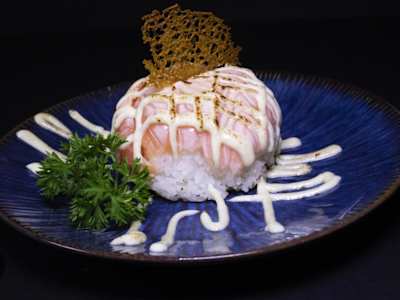 Chirashi Oyako Sushi Flambè