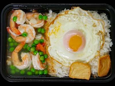 Bento Piselli con Gamberi