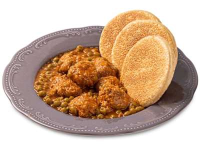 Polpette con piselli