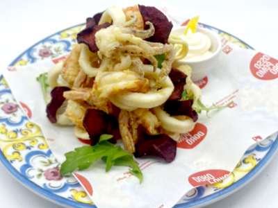 Frittura di calamari e gamberi