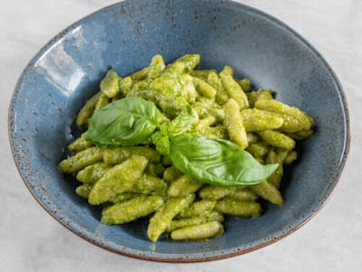 Homemade Cavatelli Met Pesto