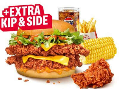 Fire Zinger Stacker Mega Meal L