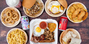 Only food & sauces @ Nuffield Burger Bar