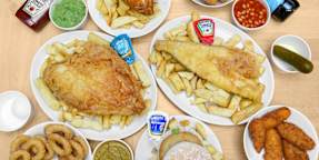 Crispy Cod Fish and Chips Lancing