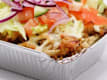 Kapsalon dish with shawarma