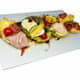 Open-faced sandwiches made from white bread