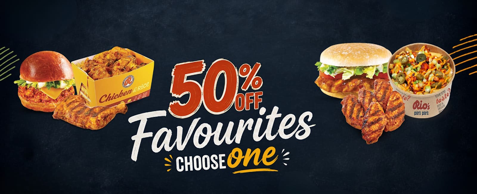 50% off favourites 