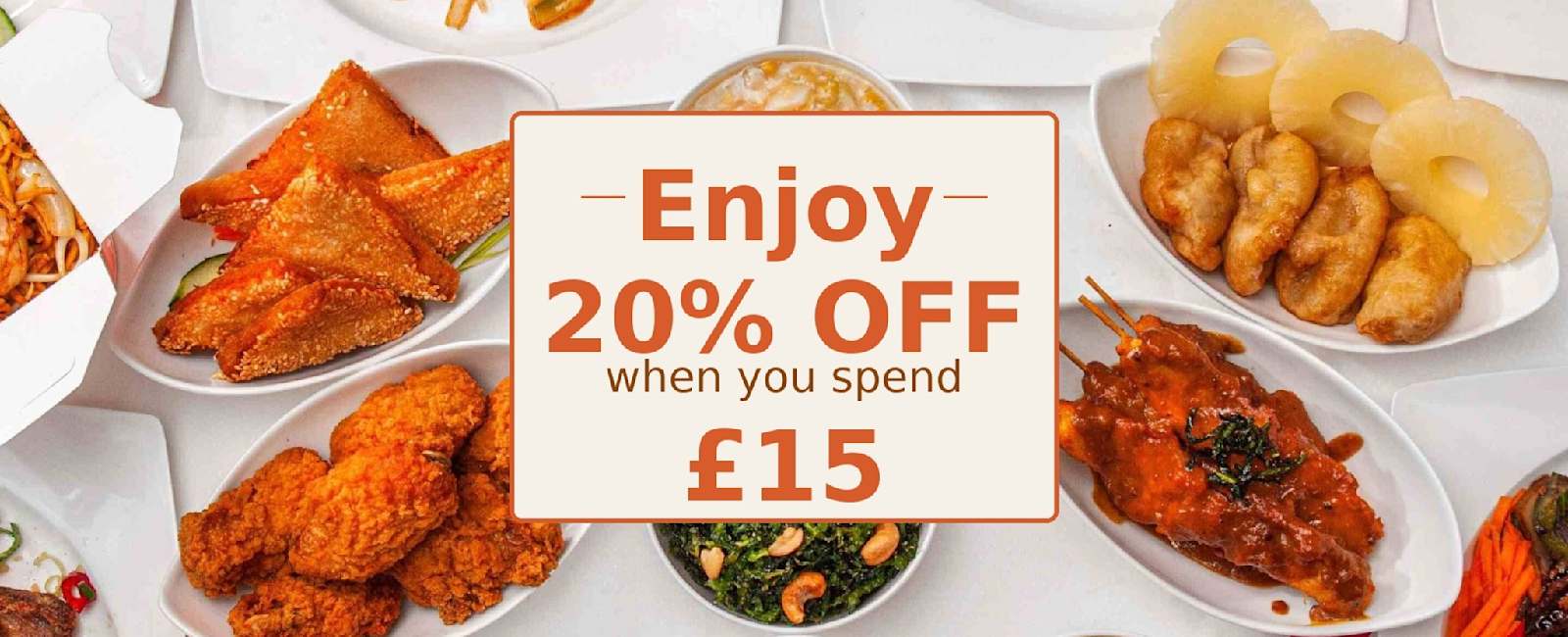 Enjoy 20% off when you spend £15