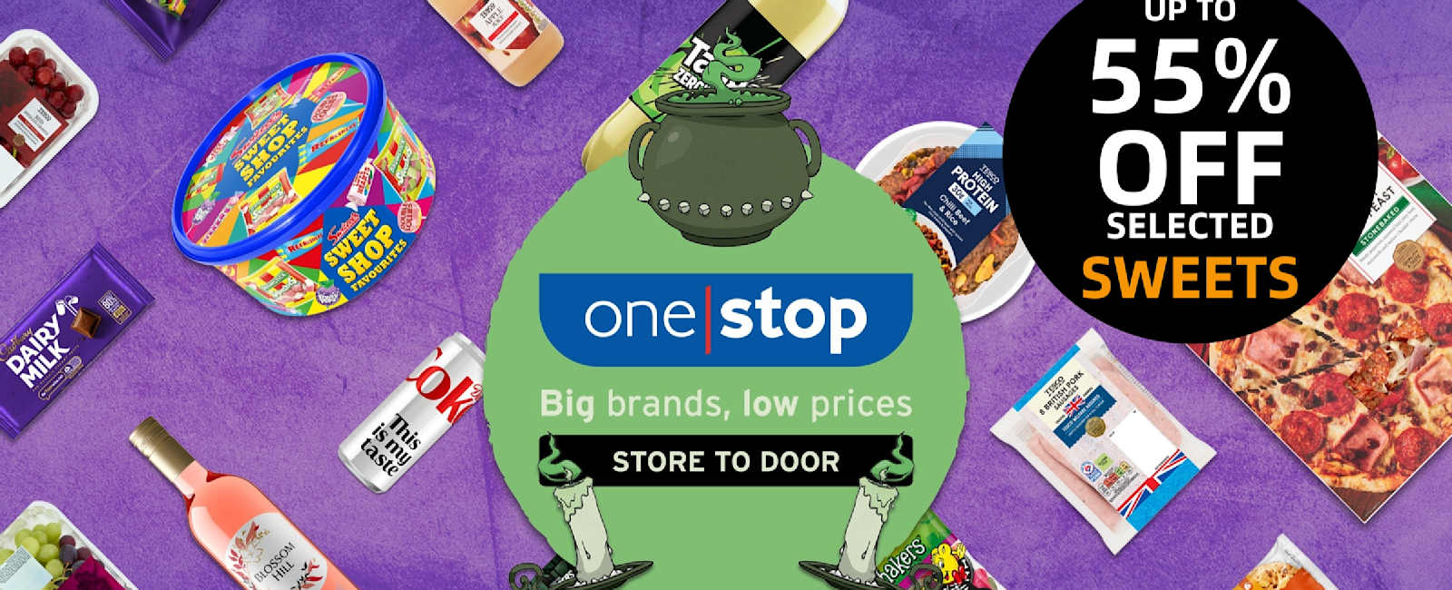 up to 55% off selected sweets