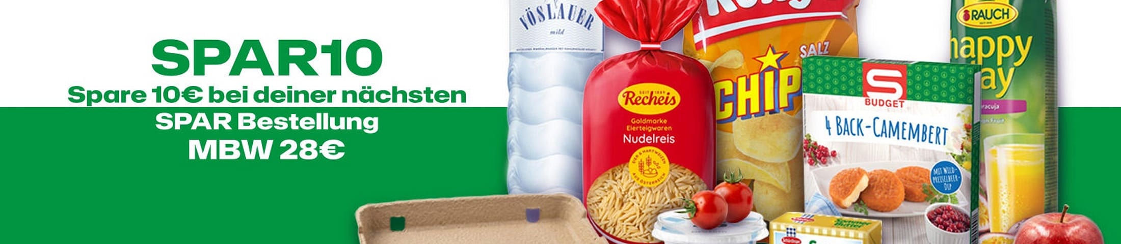 SPAR 10 Spare 10€ bei deiner nächsten SPAR Bestellung MBW 28€