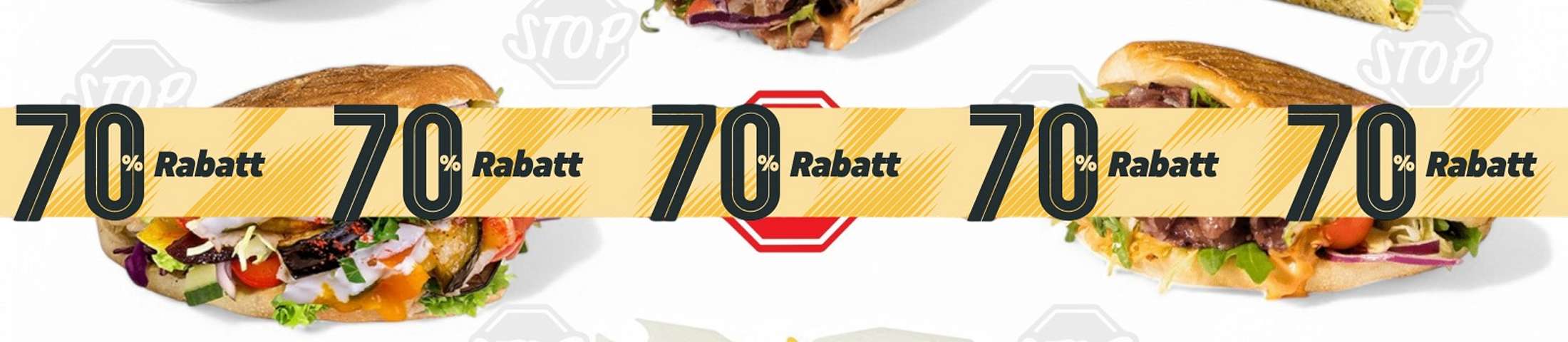 70% Rabatt, stop
