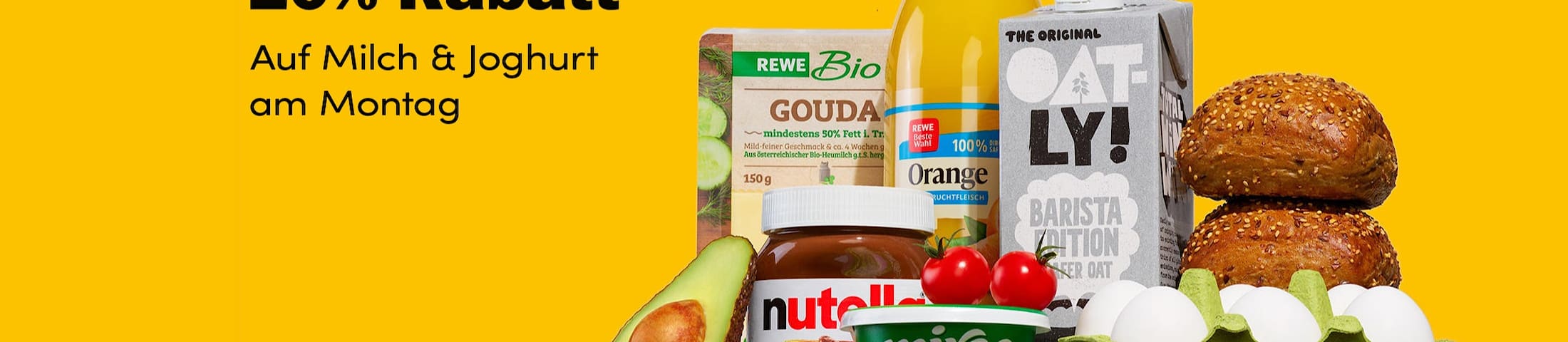 20% Rabatt auf Milch & Joghurt am Montag