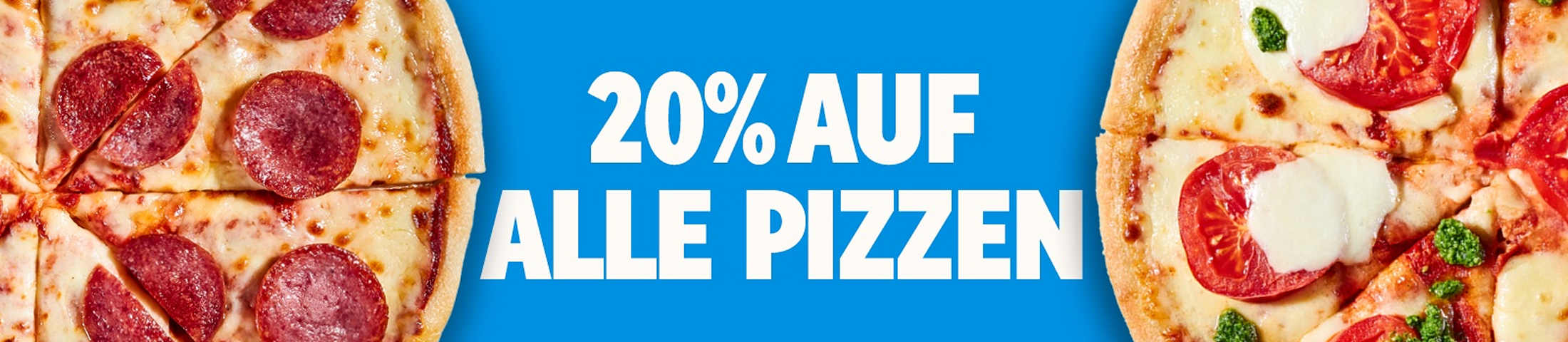 20% auf alle Pizzen