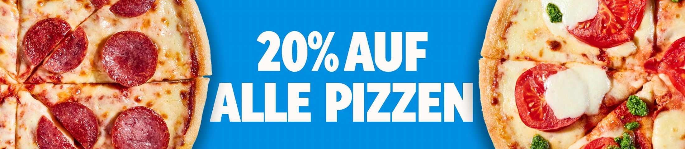 20% auf alle Pizzen