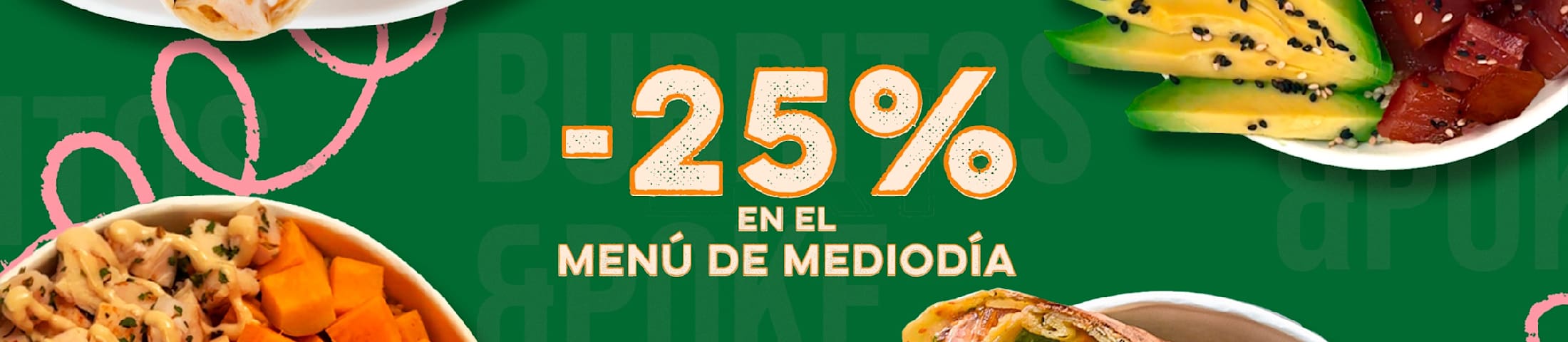 -25% en el menú de mediodía