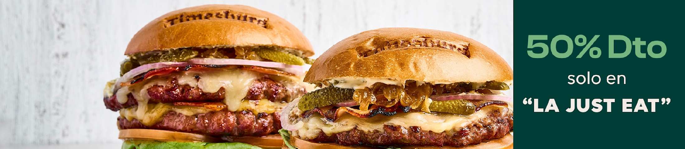 50% Dto solo en "LA JUST EAT"