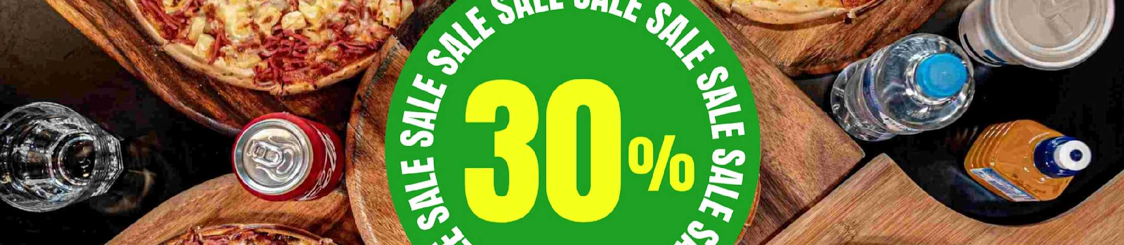 30% de descuento en Pizzas