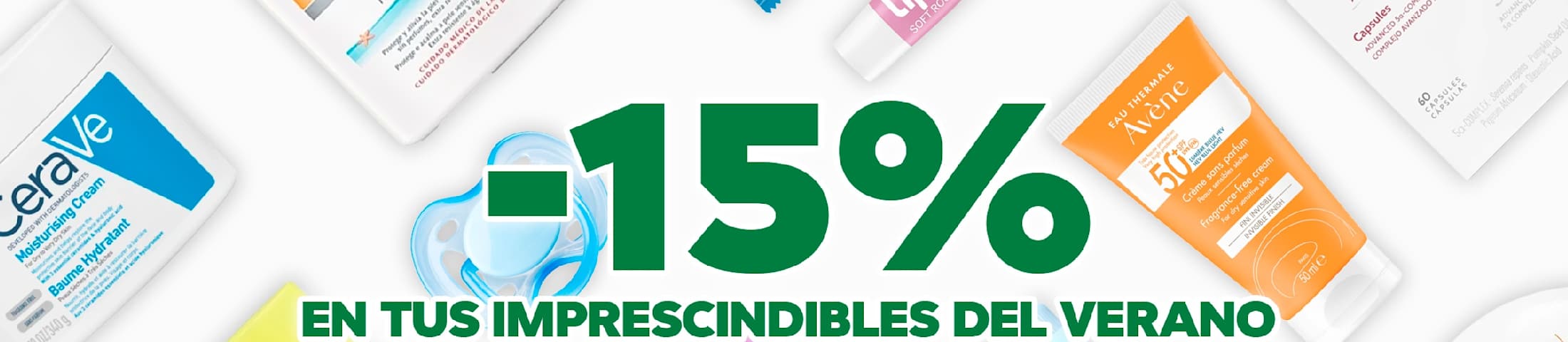 -15% en tus imprescindibles del verano