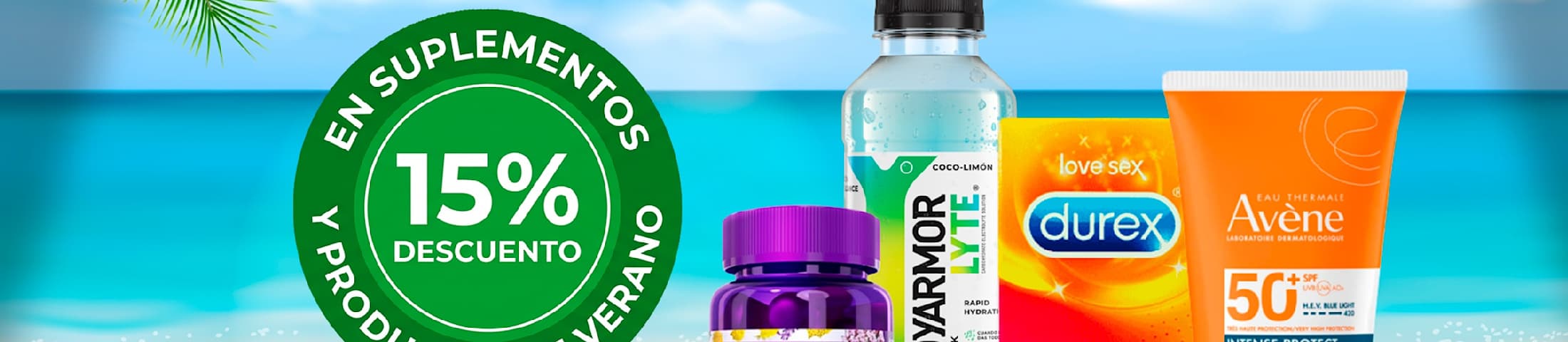 15% descuento en suplementos y productos de verano