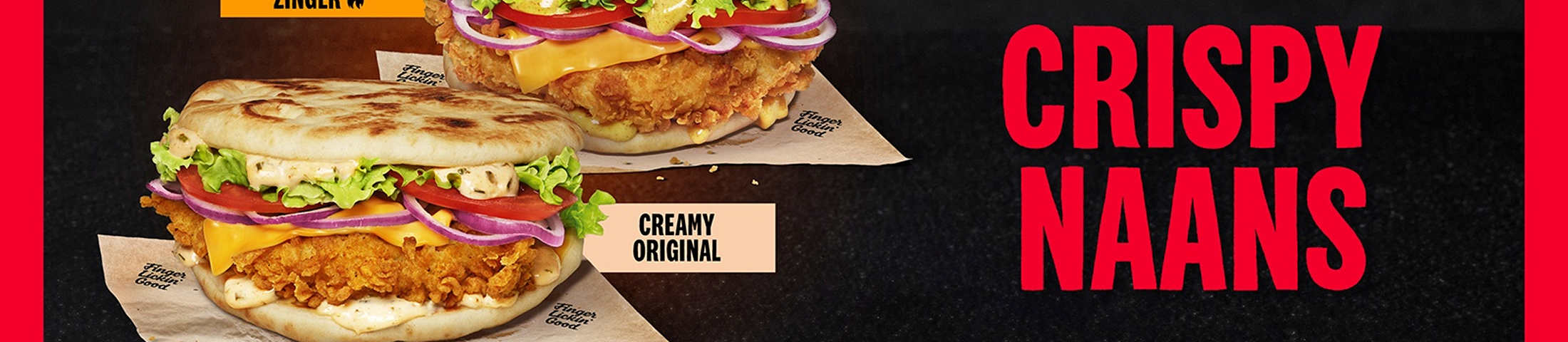 Crispy Naans Tandoori Zinger creamy original
