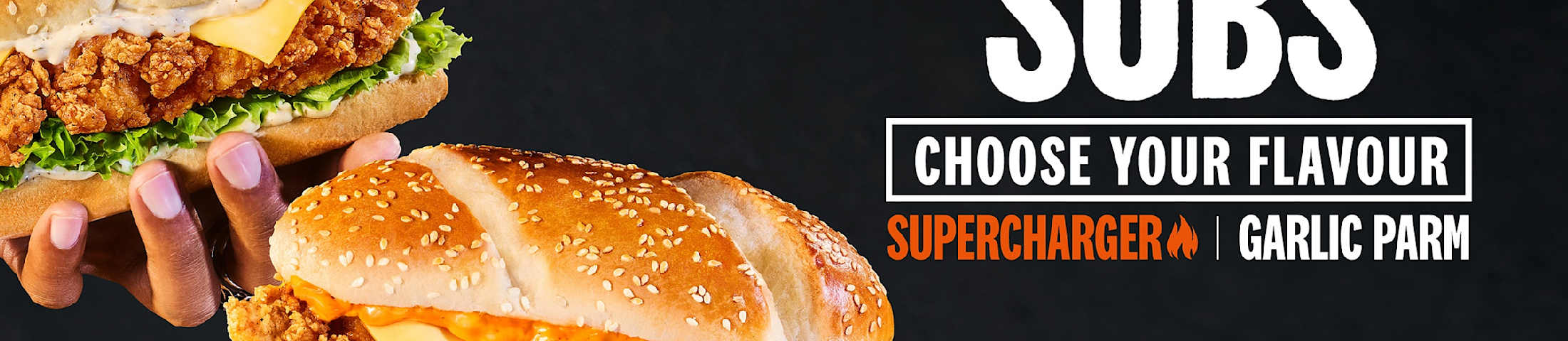 Subs choose your flavour supercharger garlic parm
