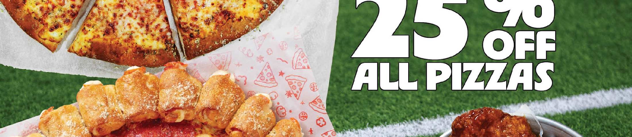 25% off all pizzas