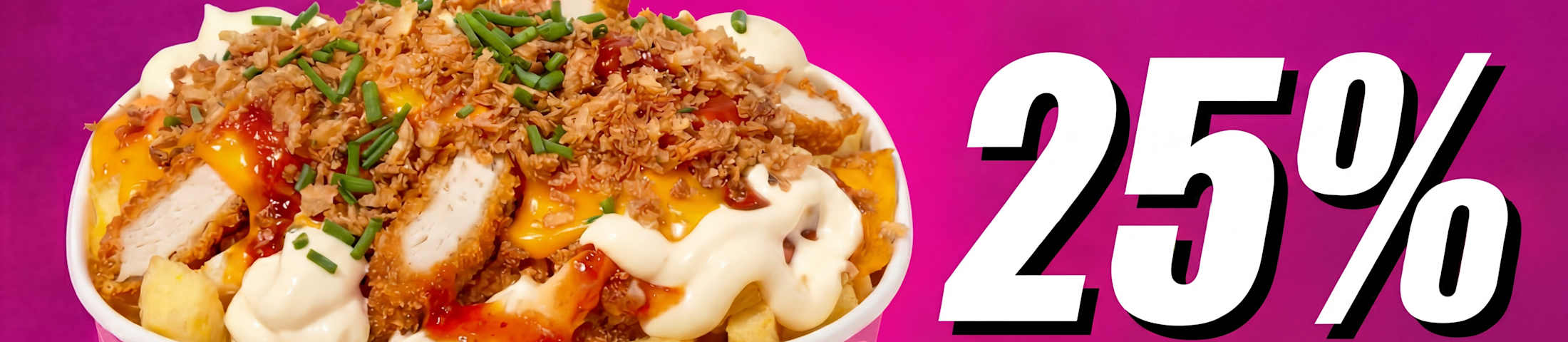 25 % Korting op Loaded Frites