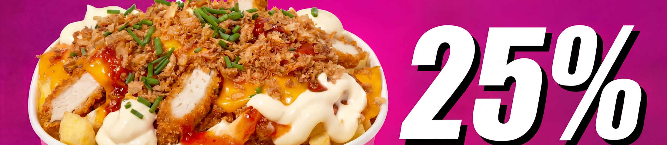 25 % Korting op Loaded Frites