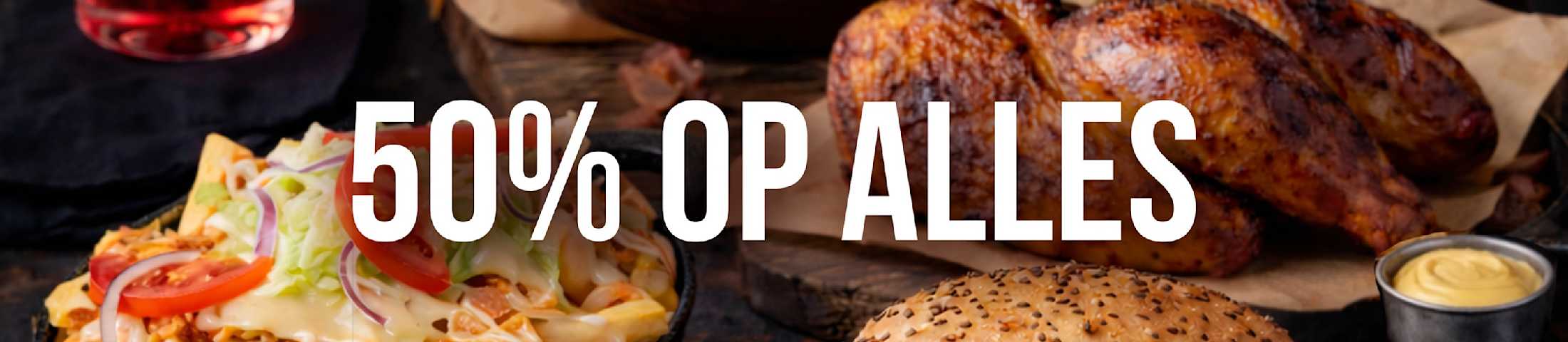 50% korting op alles