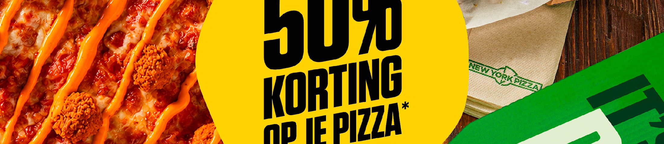 50% korting op je pizza