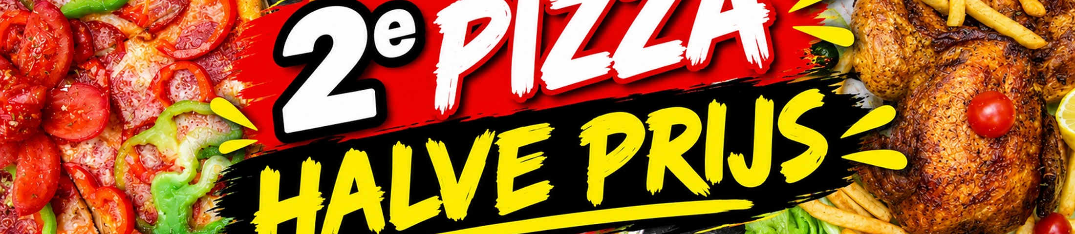 2e pizza halve prijs